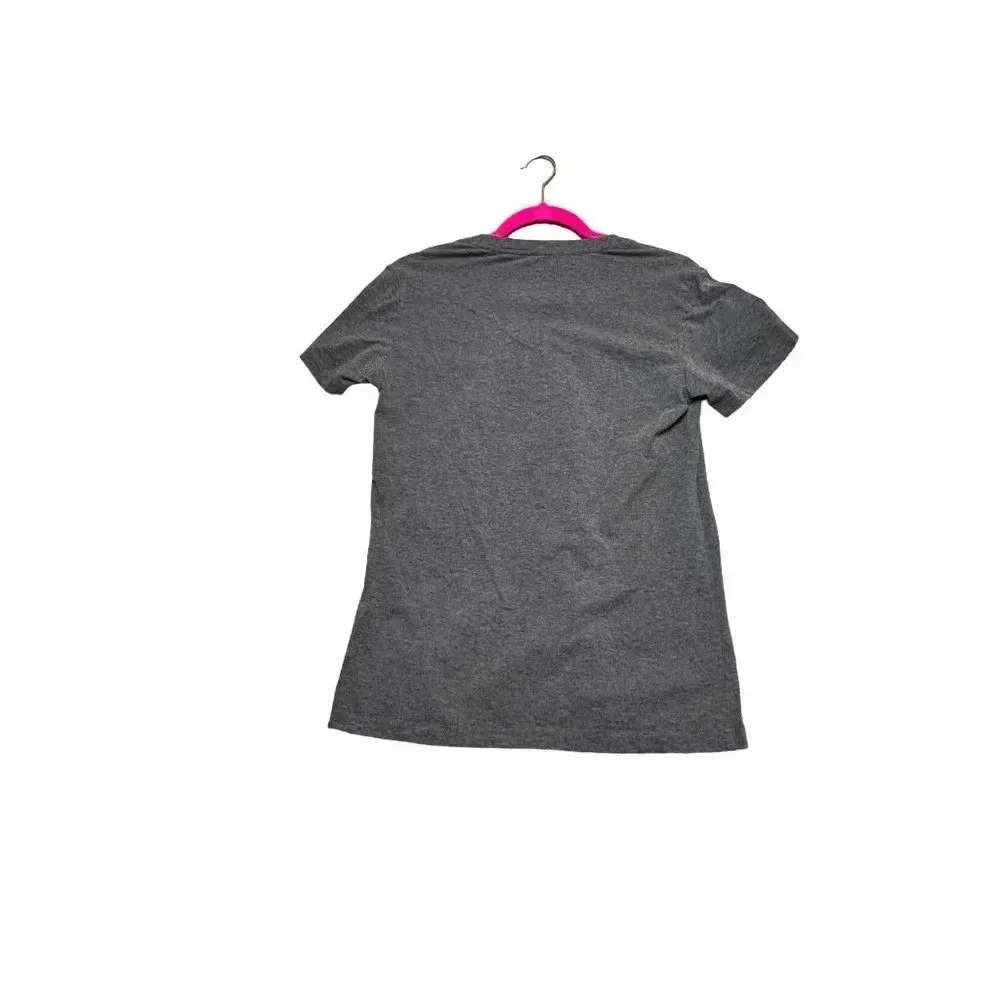 She Show Mens Unisex Defund the Media‎ Gray Graphic Tshirt Sz S Novelty Activism - Picture 2 of 8